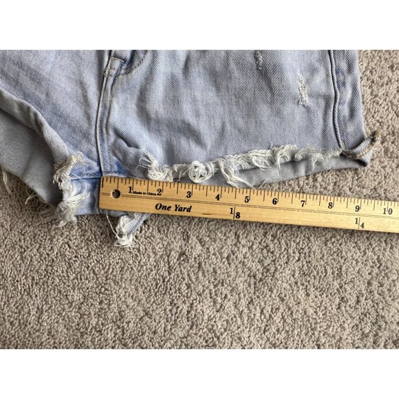PacSun Womens Size 26 High Rise Denim Shorts Raw Hem - Picture 10 of 10